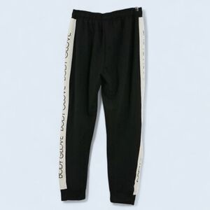 NWT BODY GLOVE JOGGER Black Side Logo Stripe Pocket L Large